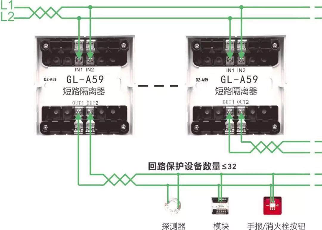 赋安隔离模块接线图_隔离模块符号_隔离模块怎么布线
