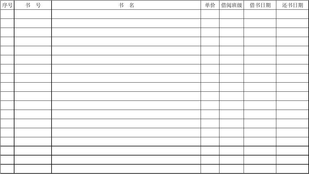 范文登记借阅表小学生怎么写_小学学生借阅登记表_小学生借阅登记表范文