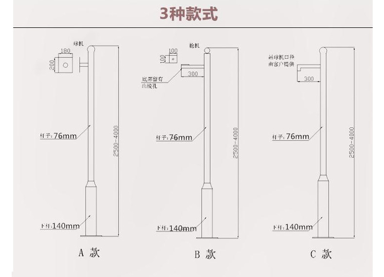 监控杆离路边距离规范_监控杆规范_道路监控杆的尺寸