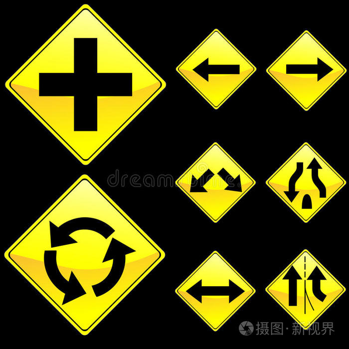环形交叉路口标志：行车安全指引与规则体现